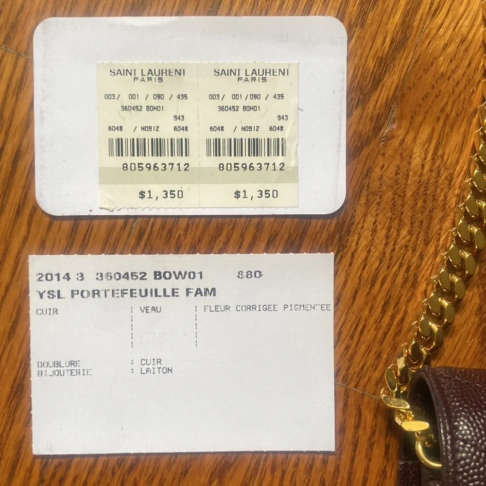 Ysl brand new wallet in chain with tags - Picture 2 of 13